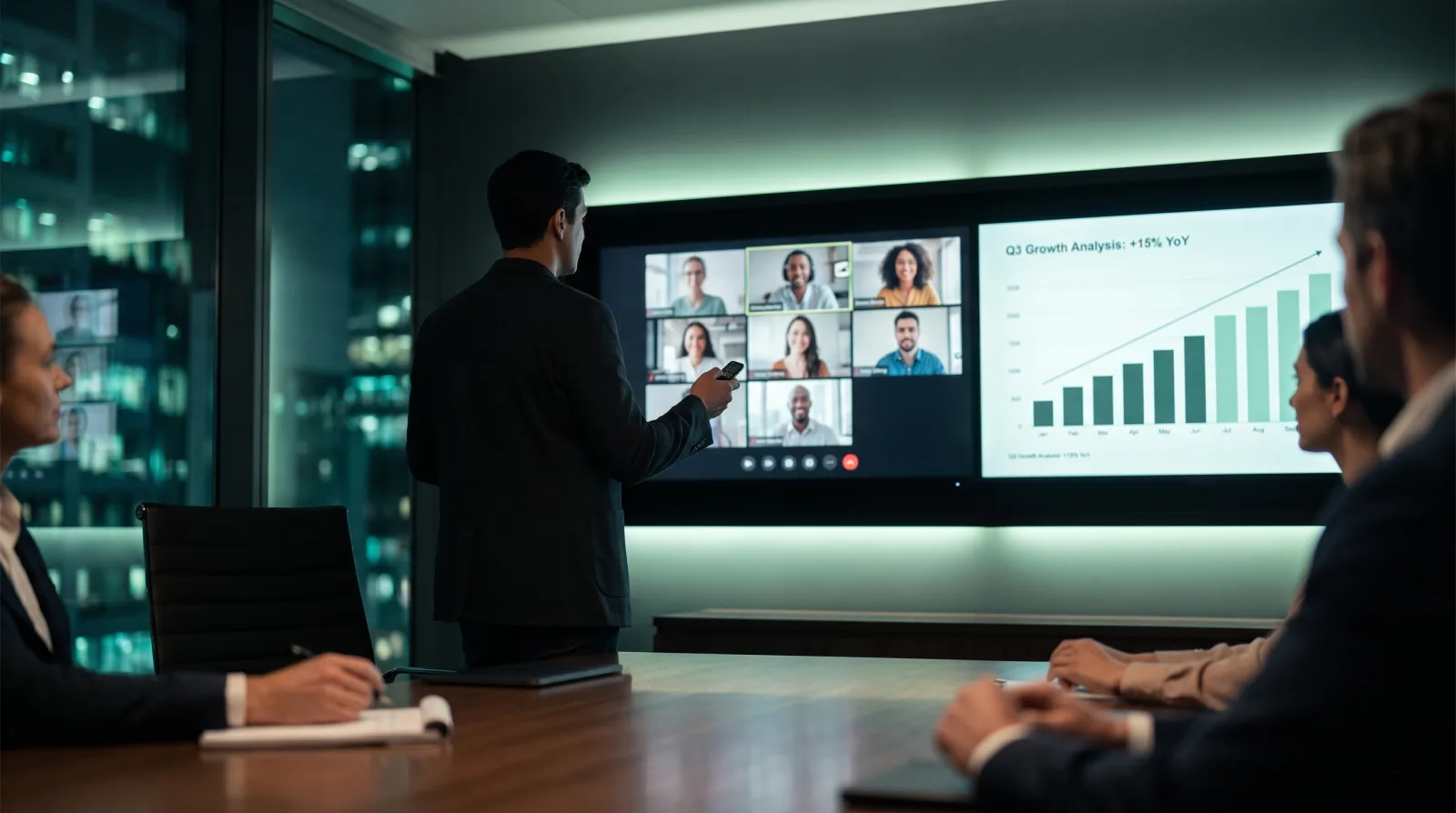 Cliqer Microsoft Teams clicker in use, a presenter advancing slides on a conference stage