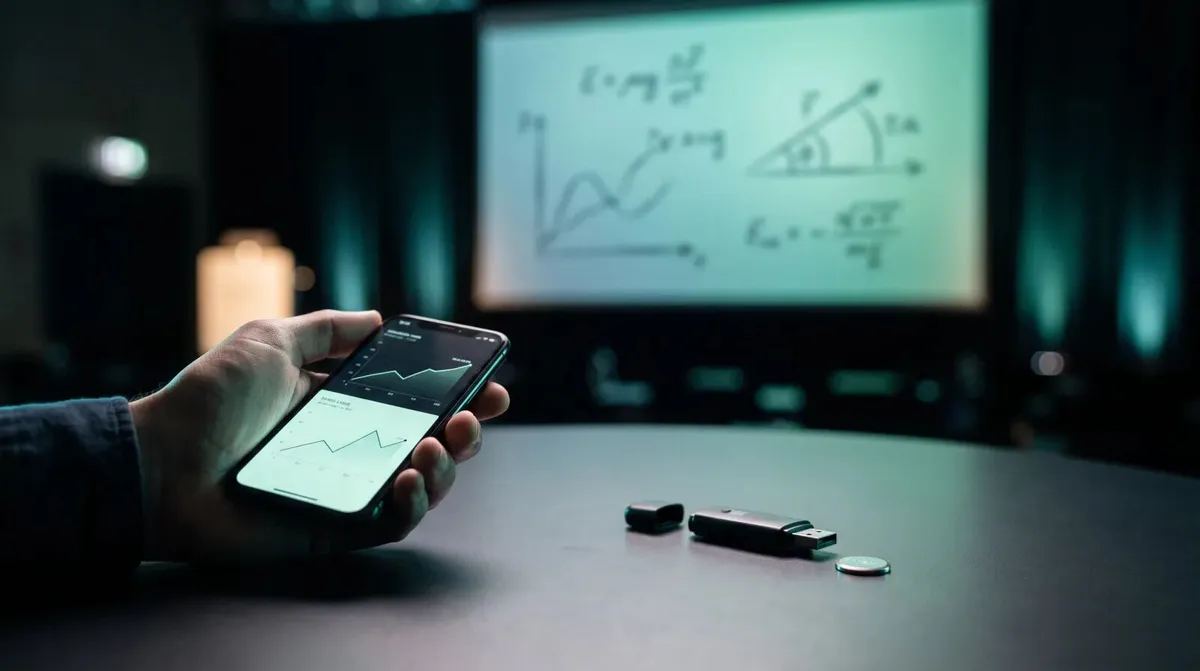 Presenter on a large stage with a small handheld clicker, a huge distant hall stretching out beyond the lectern
