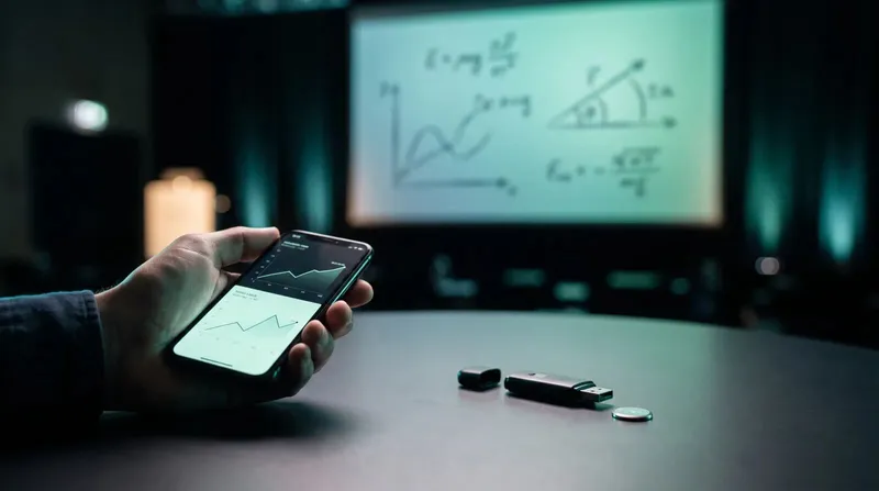 Presenter on a large stage with a small handheld clicker, a huge distant hall stretching out beyond the lectern