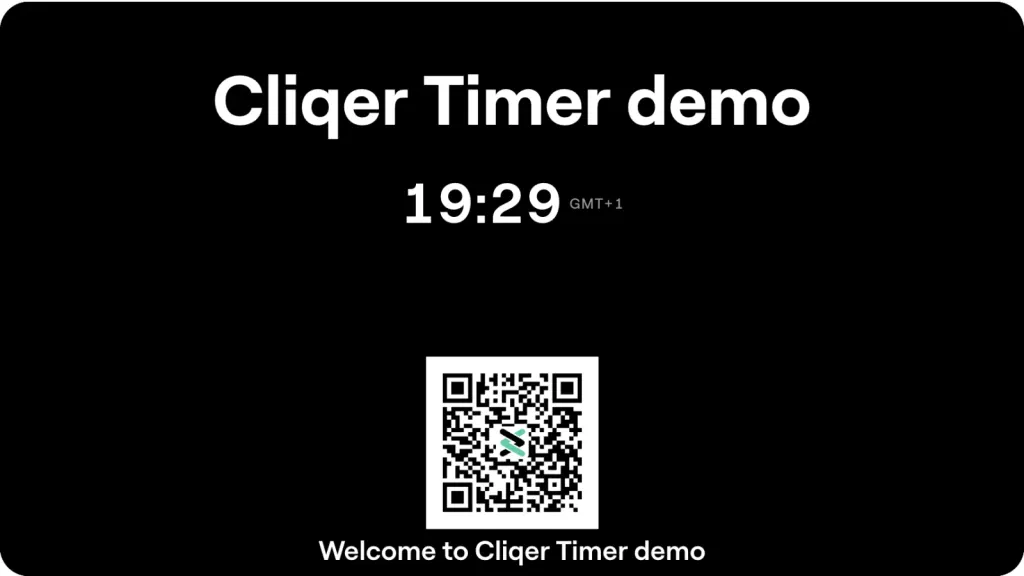 The Lobby template of Cliqer Timer.
